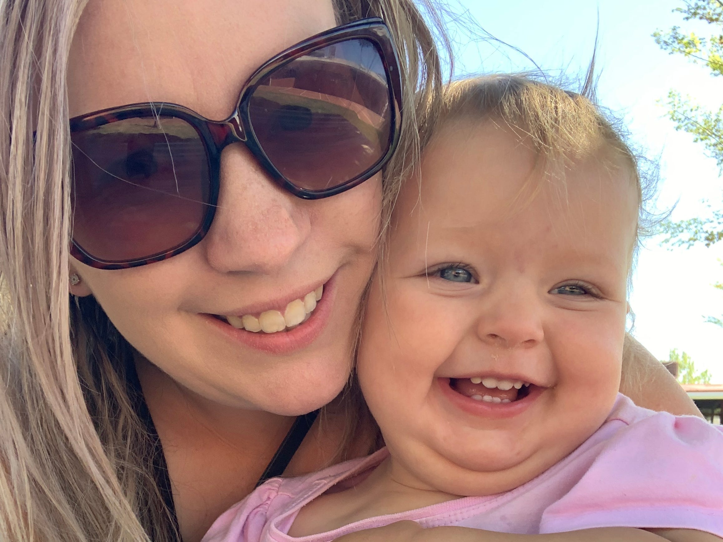 Mom holding baby