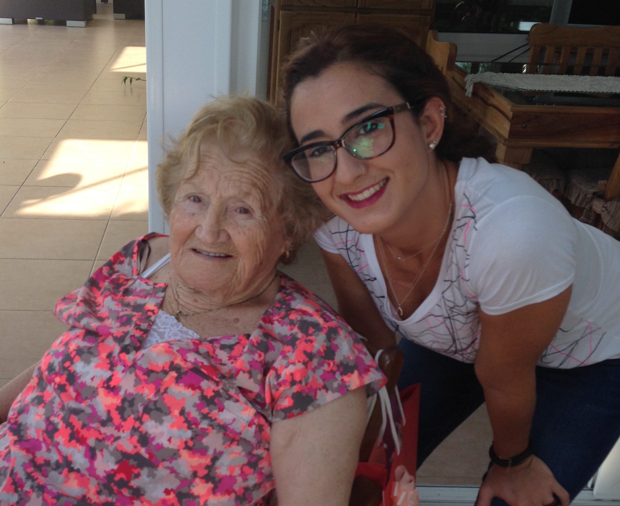 The author and her grandmother