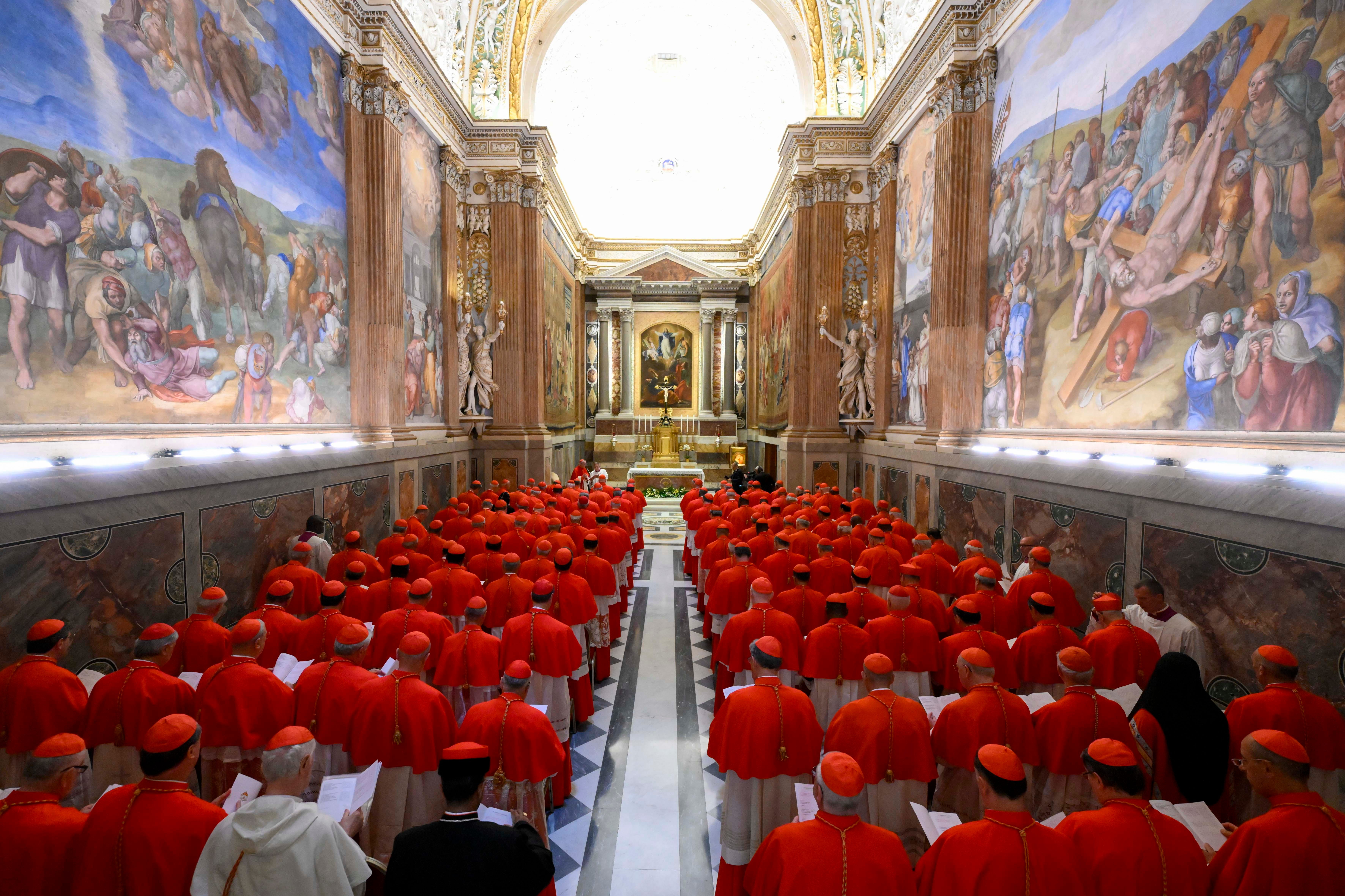 Cardinals attending the opening of this year's conclave.