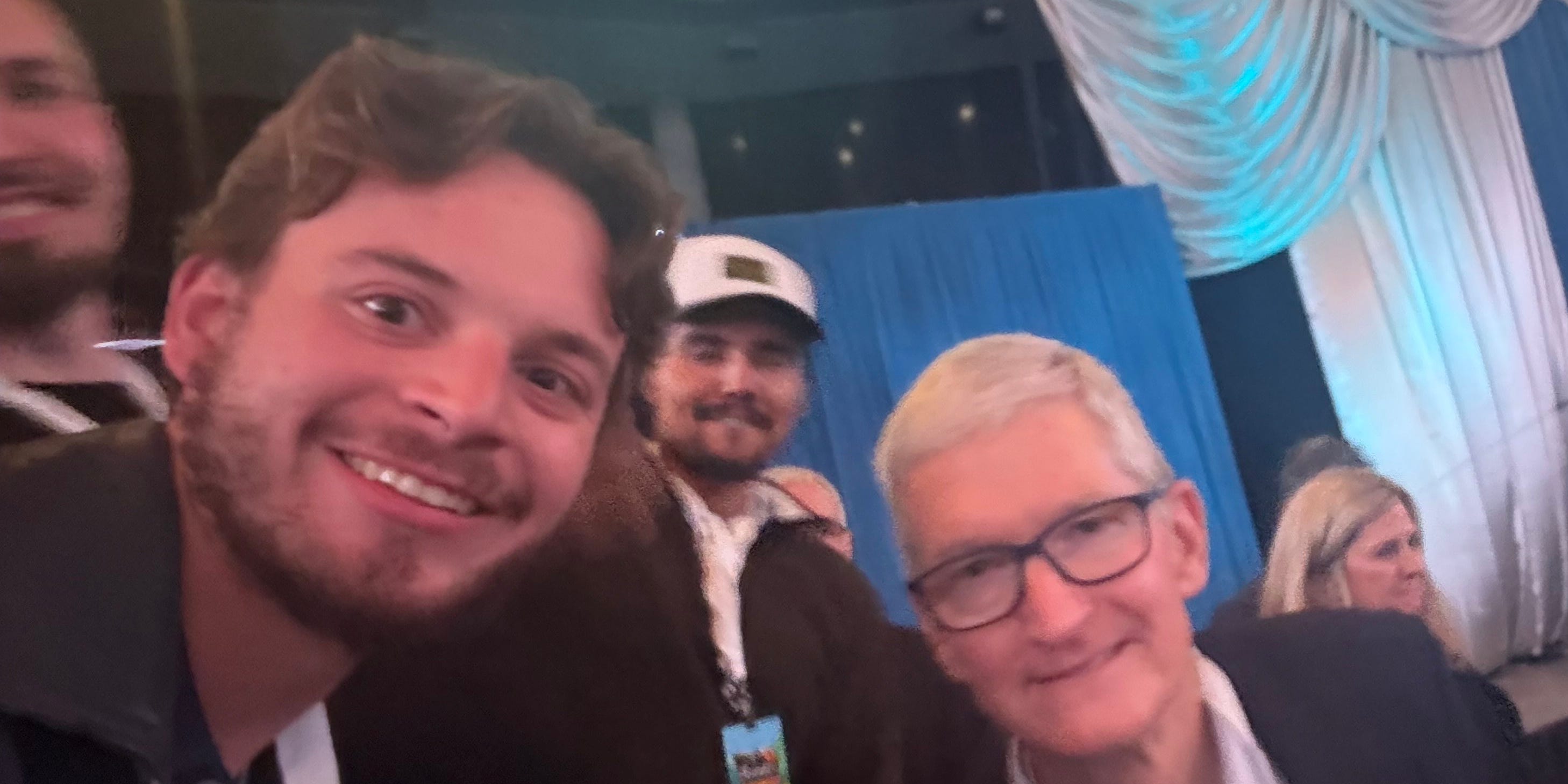 John Di Bella III and Apple CEO Tim Cook.