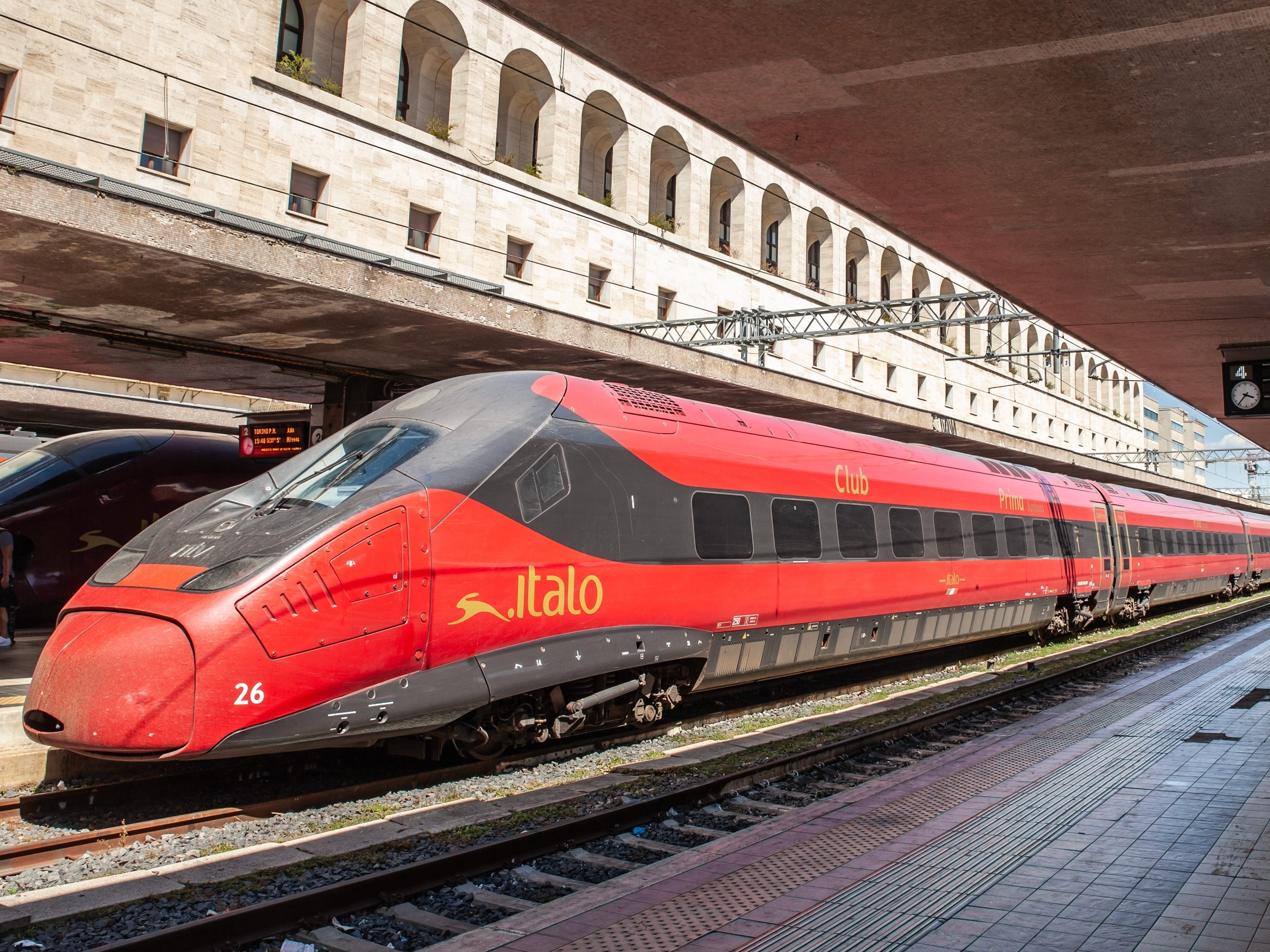 An Italo train at Roma Termini station.