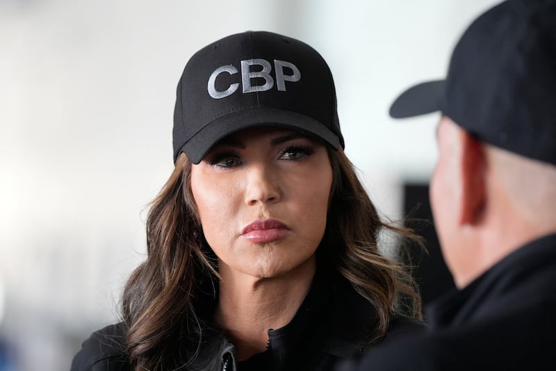 Kristi Noem visits the Mariposa-Nogales Port of Entry in Nogales, Arizona, March 15, 2025.