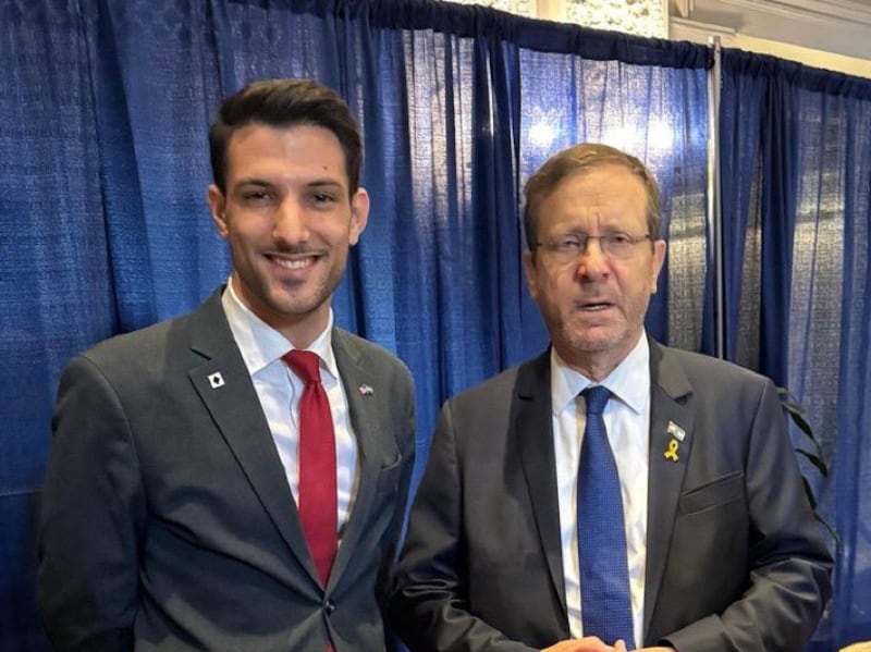 Yaron with President of Israel Isaac Herzog last November.