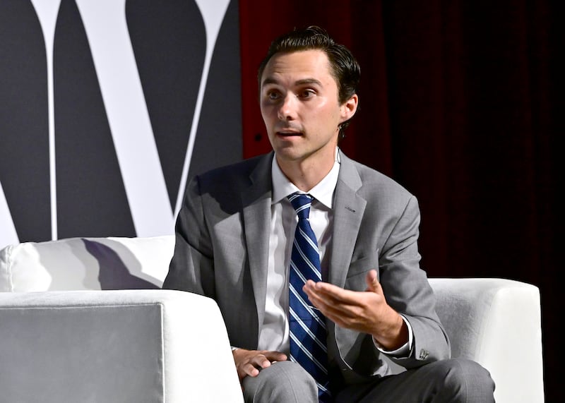 David Hogg speaks onstage during the Fast Company Innovation Festival 2024 at BMCC Tribeca PAC on September 17, 2024 in New York City.