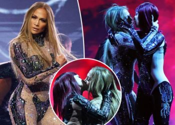 Jennifer Lopez locks lips with backup dancers in electric AMAs 2025 opening performance