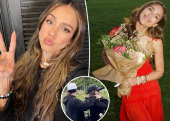 Jessica Alba’s relationship status revealed after she was spotted kissing mystery man