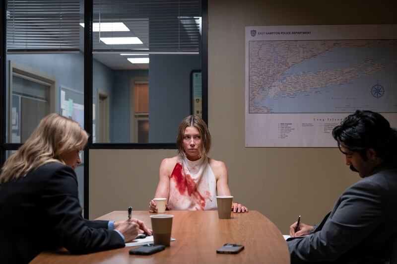 Kim Dickens, Jessica Biel and Bobby Naderi