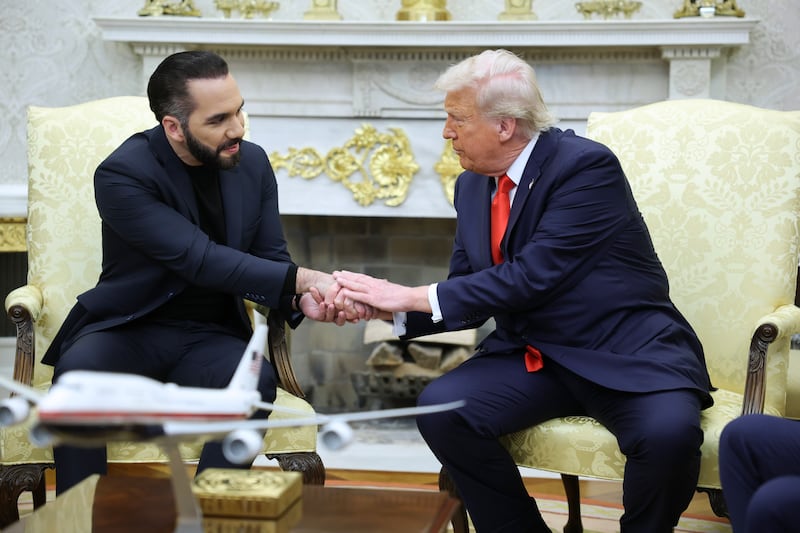 Donald Trump and Nayib Bukele.