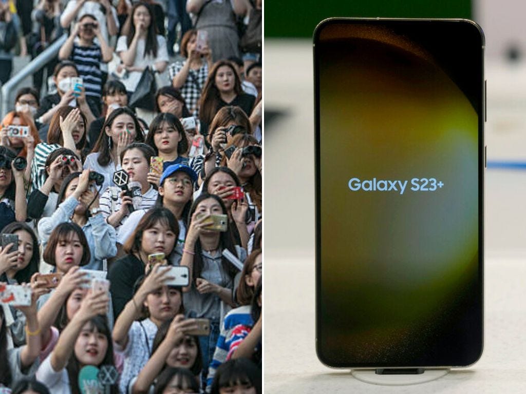 K-pop fans are renting out Samsung Galaxy phones with strong zoom lenses to take clear pictures of their idols.