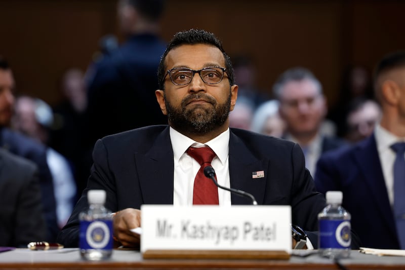 WASHINGTON, DC - JANUARY 30: Kash Patel, U.S. President Donald Trump’s nominee to be Director of the Federal Bureau of Investigation (FBI), arrives to testify during his confirmation hearing before the Senate Judiciary Committee in the Dirksen Senate Office Building on January 30, 2025 in Washington, DC.