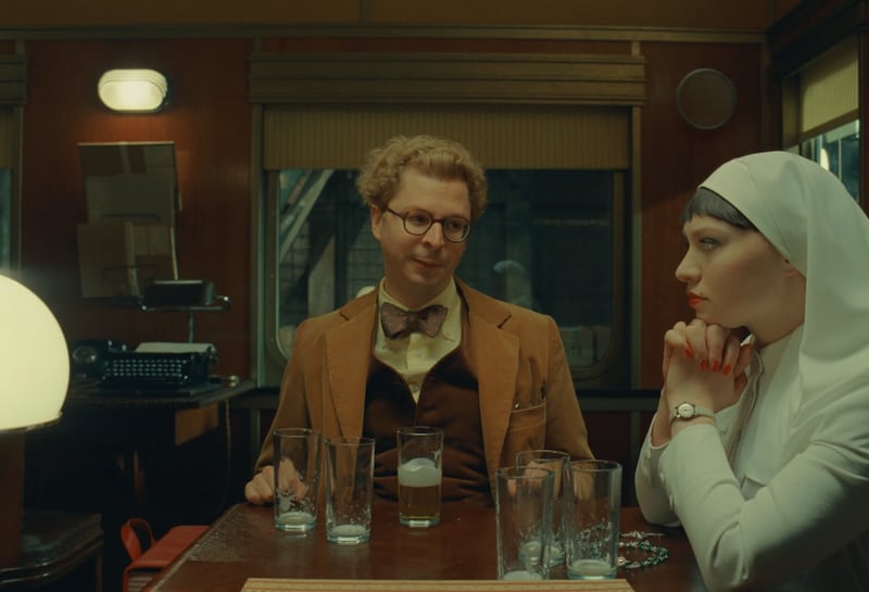 Michael Cera and Mia Threapleton