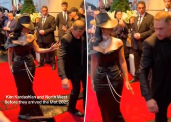 Kim Kardashian snaps at security guard for stepping on 2025 Met Gala dress