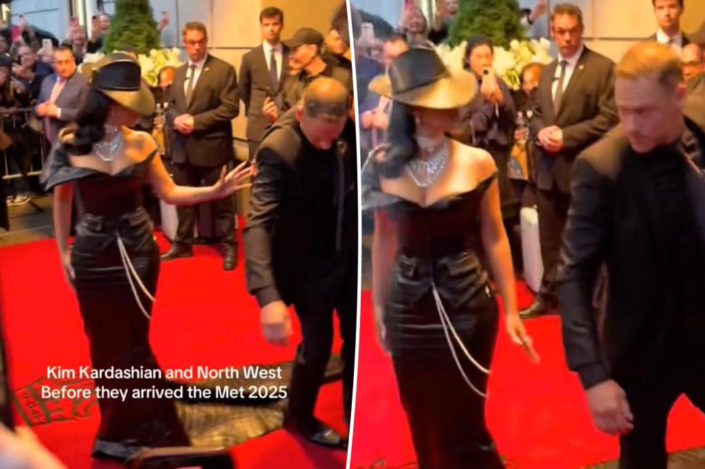Kim Kardashian snaps at security guard for stepping on 2025 Met Gala dress