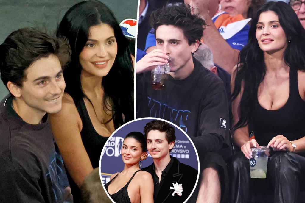 Kylie Jenner and Timothée Chalamet cozy up at Knicks game after flashy red carpet debut