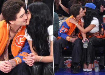 Kylie Jenner and Timothée Chalamet passionately make out at Knicks playoff game