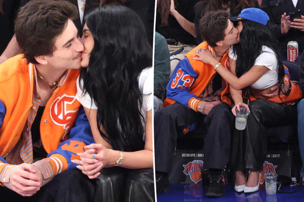 Kylie Jenner and Timothée Chalamet passionately make out at Knicks playoff game