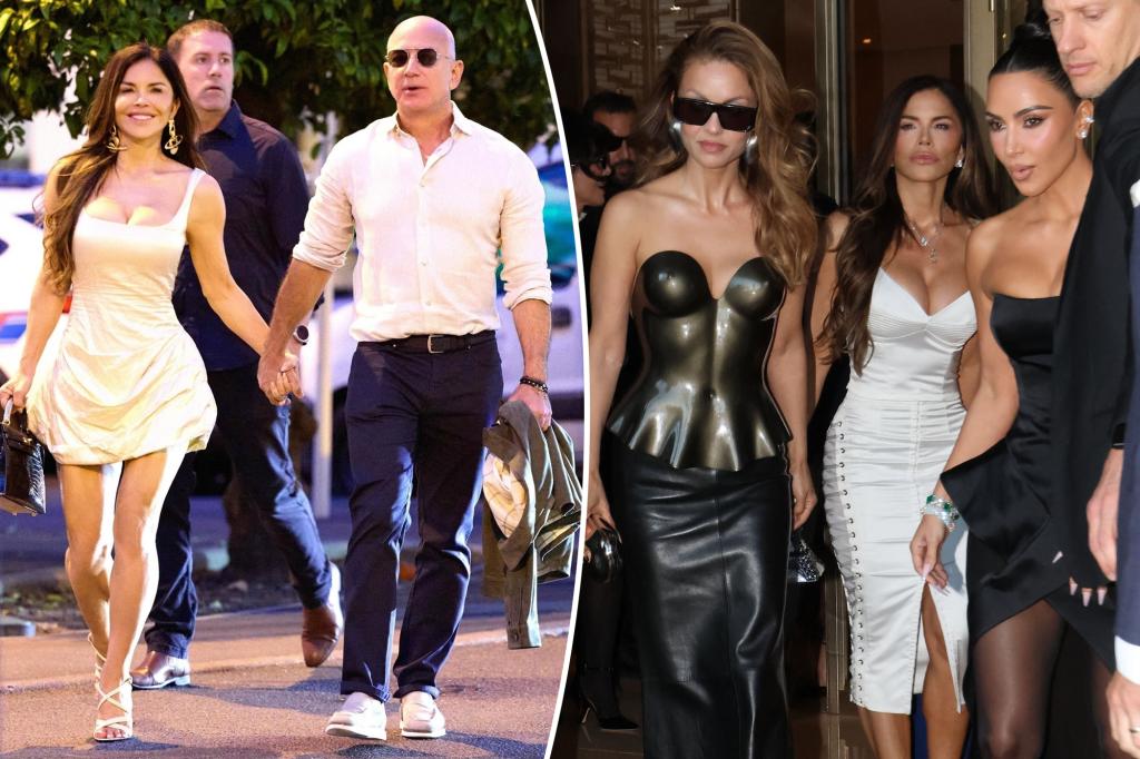 Lauren Sánchez and fiancé Jeff Bezos reunite in France after her star-studded bachelorette weekend