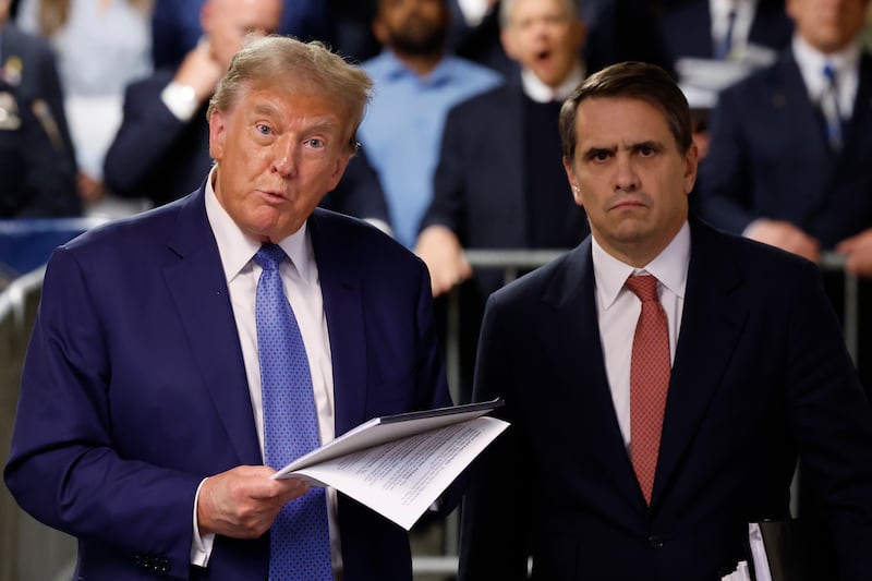 Donald Trump and Todd Blanche