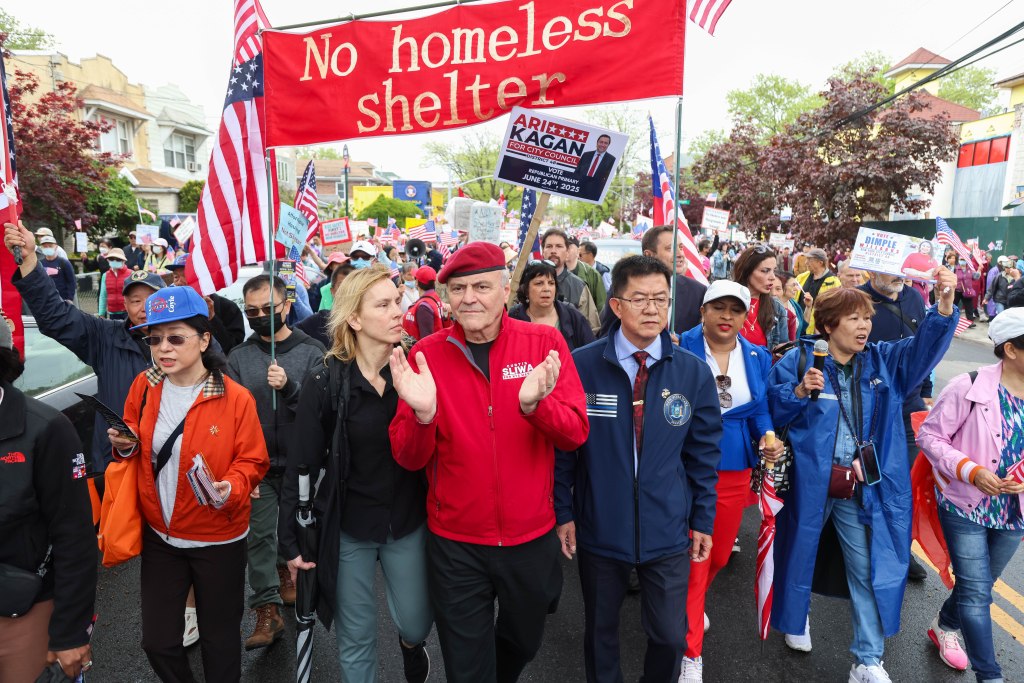Mayoral candidate and community activist Curtis Sliwa helped organize the march on Sunday