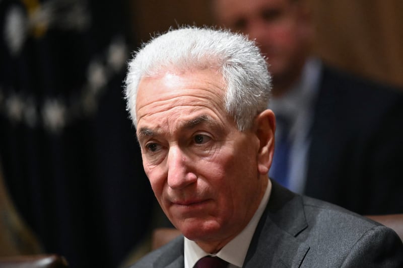 Charles Kushner looks on in Cabinet Room of the White House in Washington, DC.