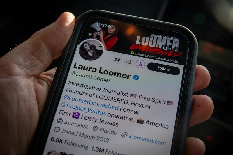 The X page of hard-right conspiracy theorist Laura Loomer.