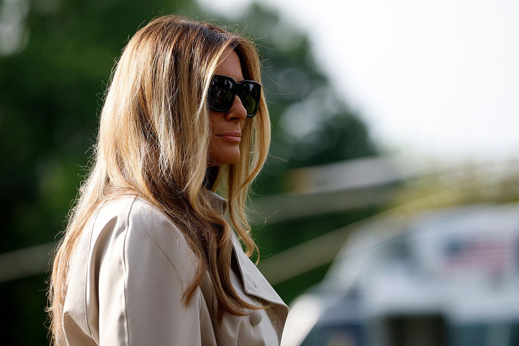 Melania Trump in sunglasses.