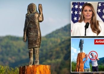 Melania Trump statue cut off at feet, stolen from her native Slovenia