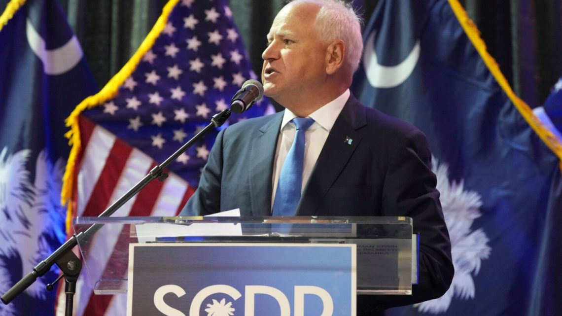 Minnesota Gov. Tim Walz’s next move: Energizing Democrats in South Carolina and California