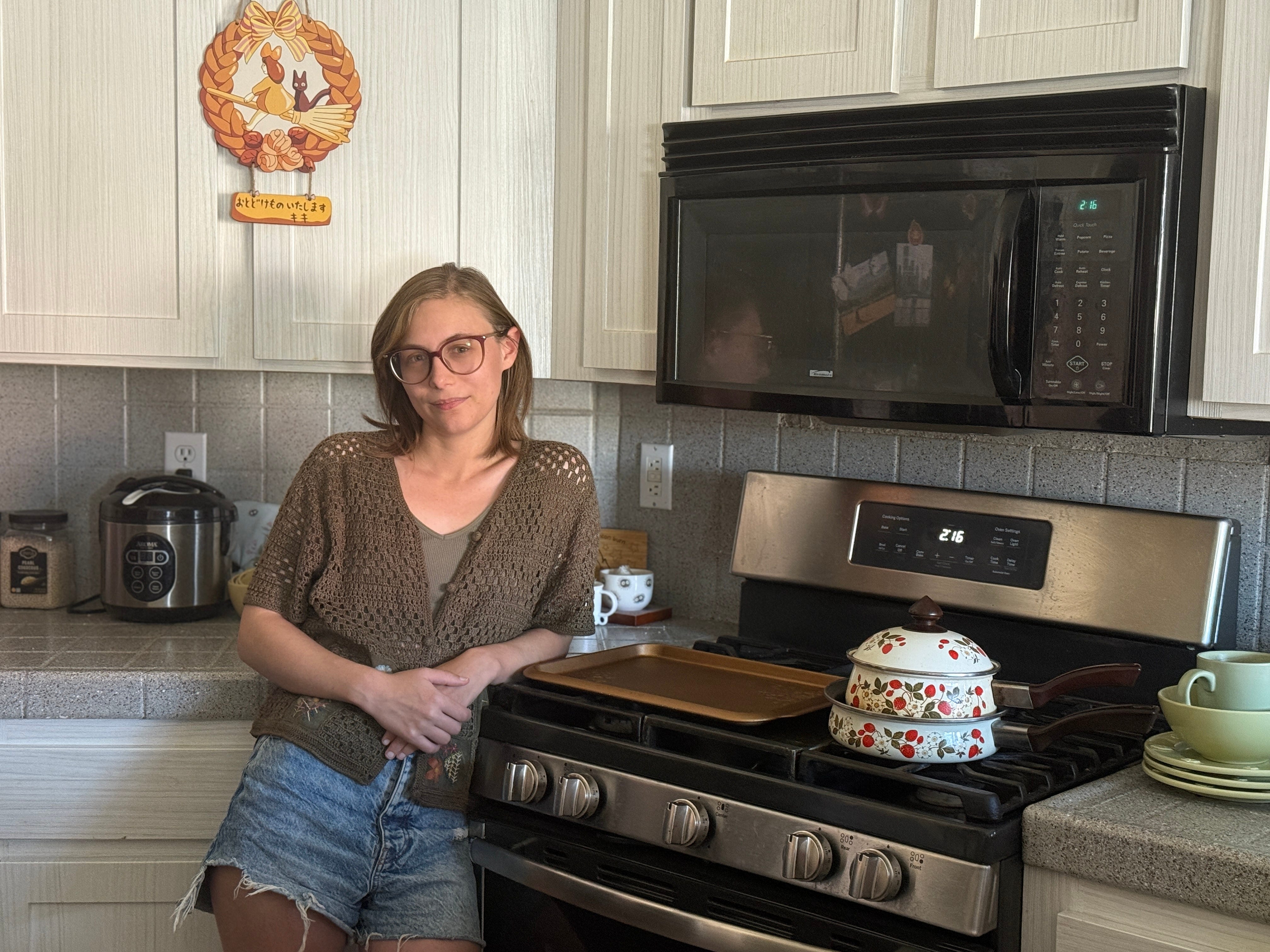 Lauryl Fischer standing in her kitchen