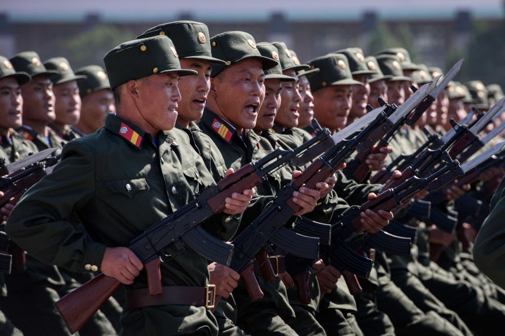 North Korean troops