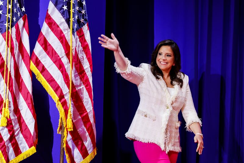 Rep. Elise Stefanik (R-NY) arrives to speak at the Faith and Freedom Road to Majority conference on June 21, 2024 in Washington, D.C.