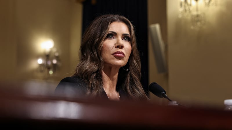 U.S. Secretary of Homeland Security Kristi Noem testifies before a House Homeland Security hearing on the Department of Homeland Security (DHS) budget, on Capitol Hill in Washington, D.C., U.S., May 14, 2025. REUTERS/Anna Rose Layden