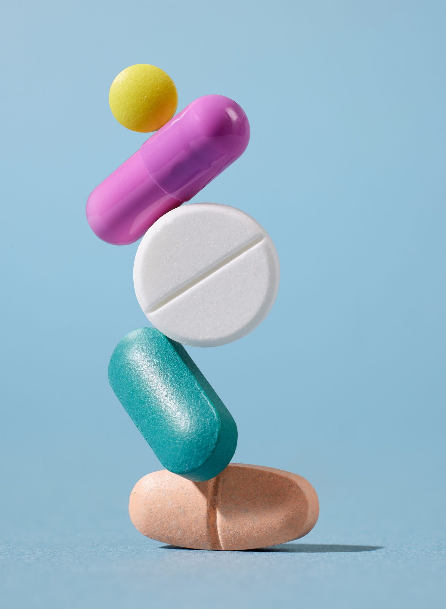 stack of pills balancing