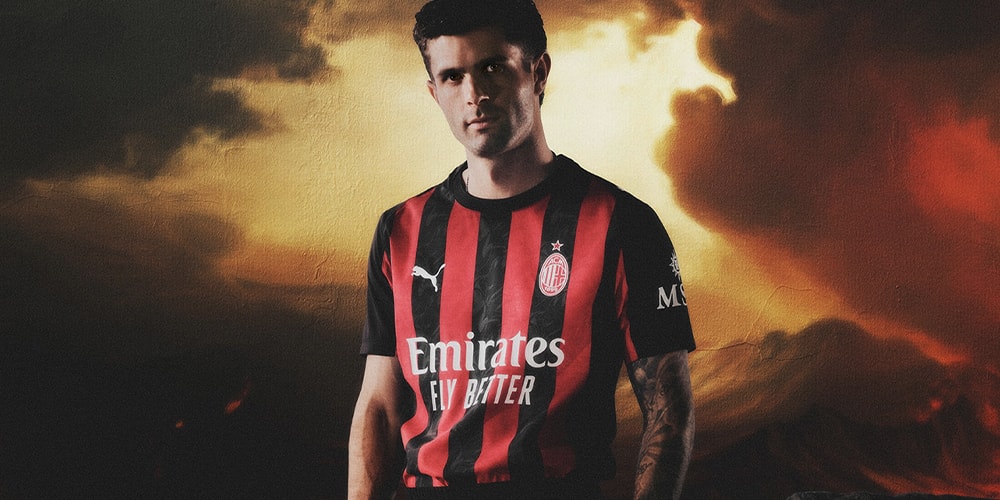 PUMA’s AC Milan 2025/26 Home Kit Honors Heritage With Flame-Adorned Stripes