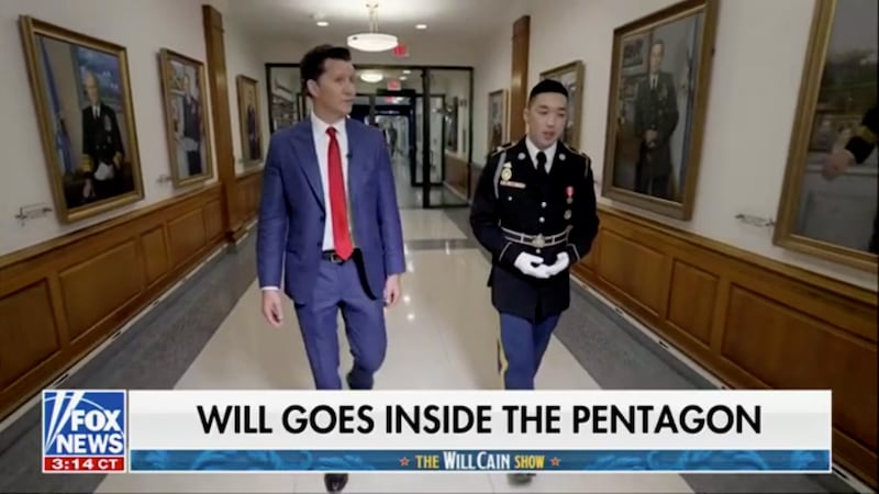 Cain tours part of the Pentagon