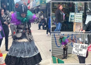 Pigeon-costumed activists cry fowl over NYC pet shop as cops try to defuse tensions