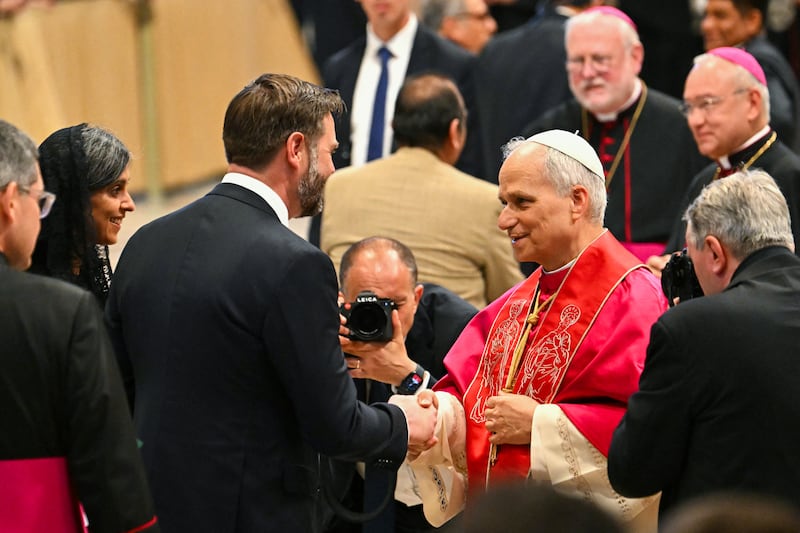 Pope Leo and JD Vance.