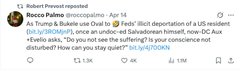 As Trump & Bukele use Oval to 🤣 Feds’ illicit deportation of a US resident, once an undoc-ed Salvadorean himself, now-DC Aux +Evelio asks, “Do you not see the suffering? Is your conscience not disturbed? How can you stay quiet?”