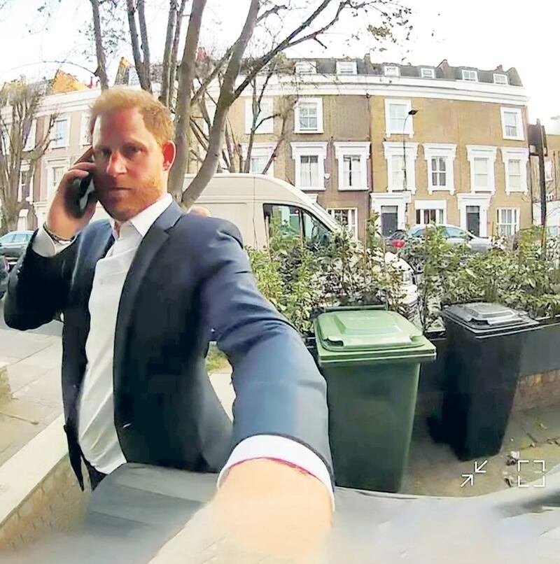 Prince Harry caught on Ring looking for a friend's home.
