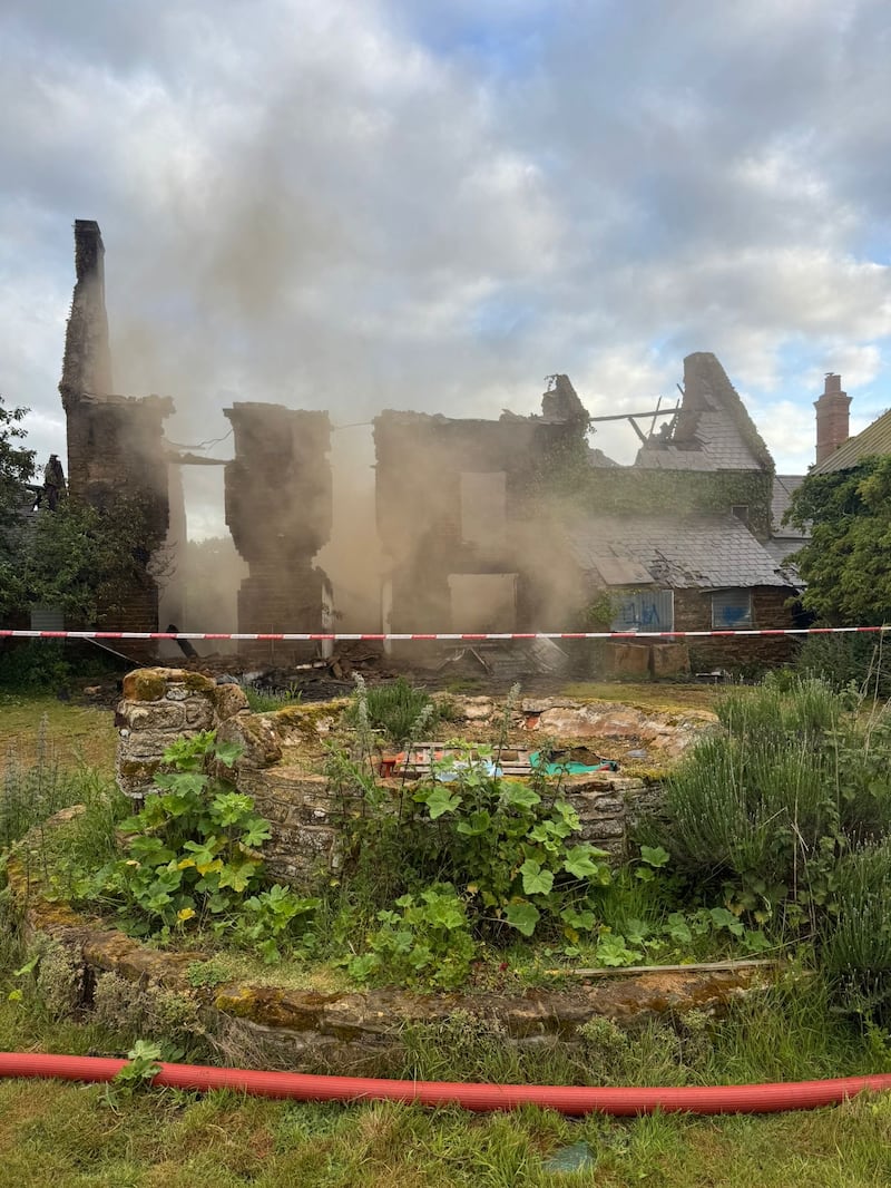 Althorp Estate Farmhouse after the fire