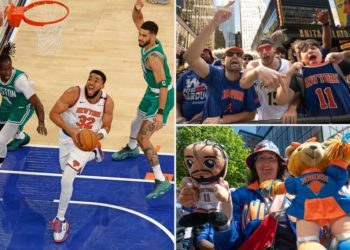 Pumped-up Knicks fans take party outside in bid to beat rival Celtics