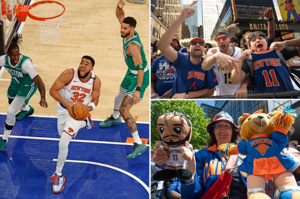 Pumped-up Knicks fans take party outside in bid to beat rival Celtics