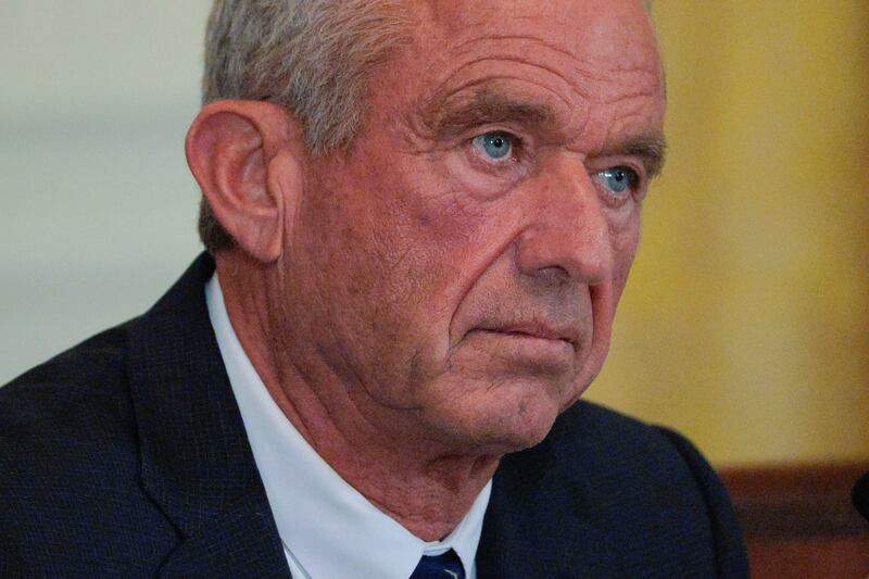 WASHINGTON, DC - MAY 22: U.S. Health and Human Services Secretary Robert F. Kennedy Jr. talks about a new Make America Healthy Again Commission report in the East Room of the White House on May 22, 2025 in Washington, DC. The commission, which is tasked with studying the potential causes for the "childhood chronic disease crisis," recommends reassessing the nation’s childhood vaccine schedule, scrutinizing ultra-processed foods and studying pesticides used in commercial farming. The Trump administration has proposed a FY2026 budget of $94 billion for the Department of Health and Human Services -- a reduction of about 26-percent from the 2025 level -- cutting programs and staff at the National Institutes of Health and the Centers for Disease Control and Prevention. (Photo by Chip Somodevilla/Getty Images)