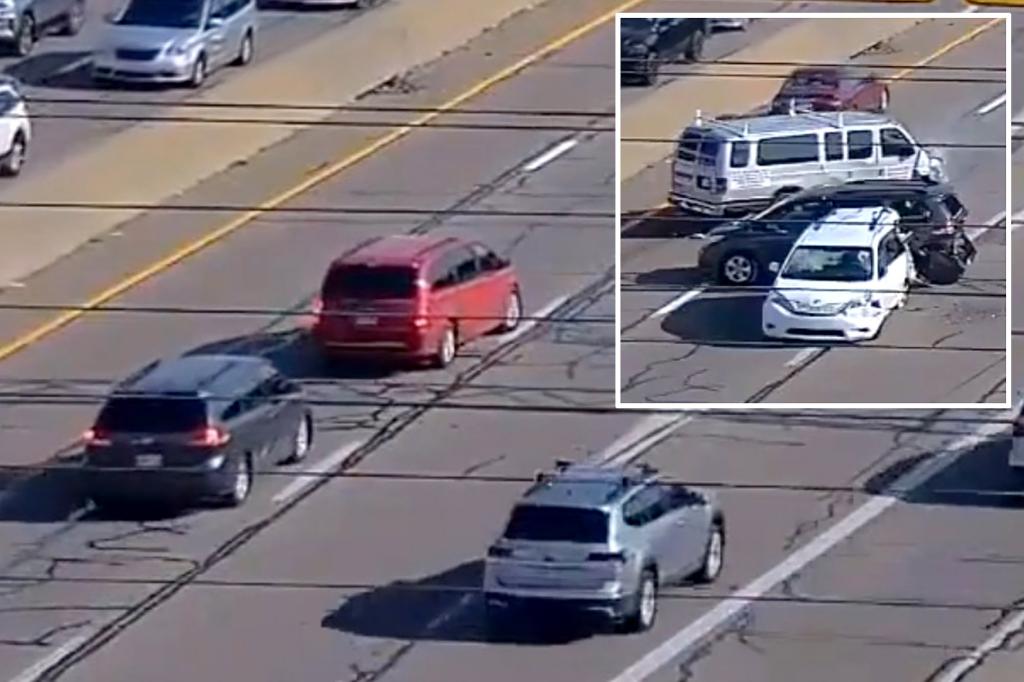 Reckless Ohio driver causes multi-vehicle crash by coming to full stop on busy interstate after missing exit — then flees