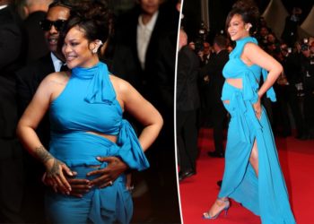 Rihanna transforms into Smurfette on the Cannes Film Festival 2025 red carpet