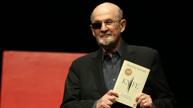 BERLIN, GERMANY - MAY 16: Author Salman Rushdie attends a presentation of his book
