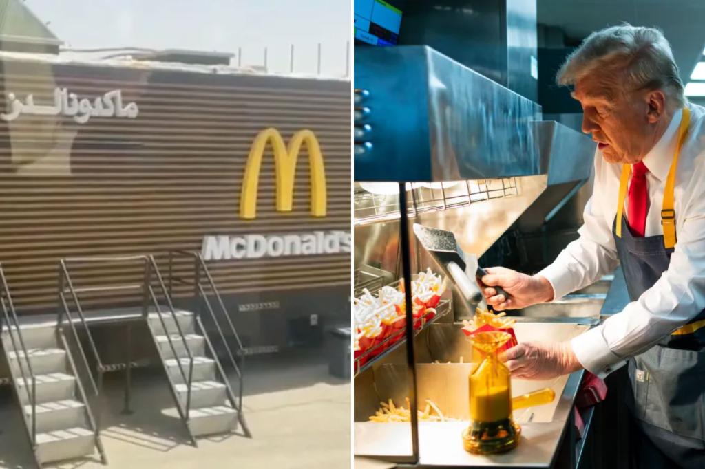 Saudis roll out the red carpet for fastfood loving Trump with mobile