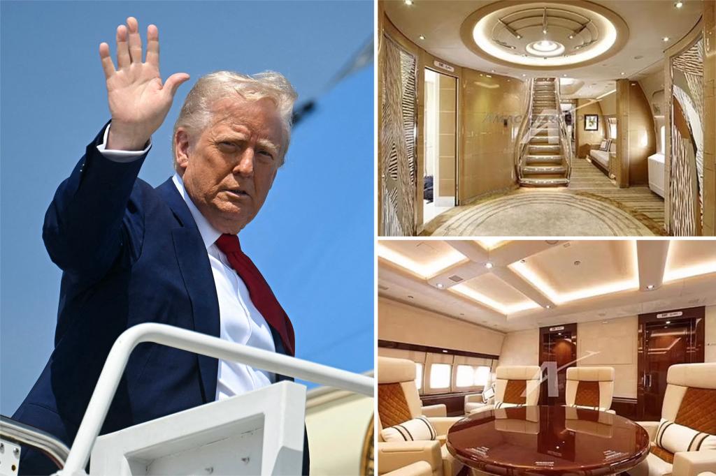 See inside Trump’s lavish new Air Force One complete with gold walls and opulent furnishings