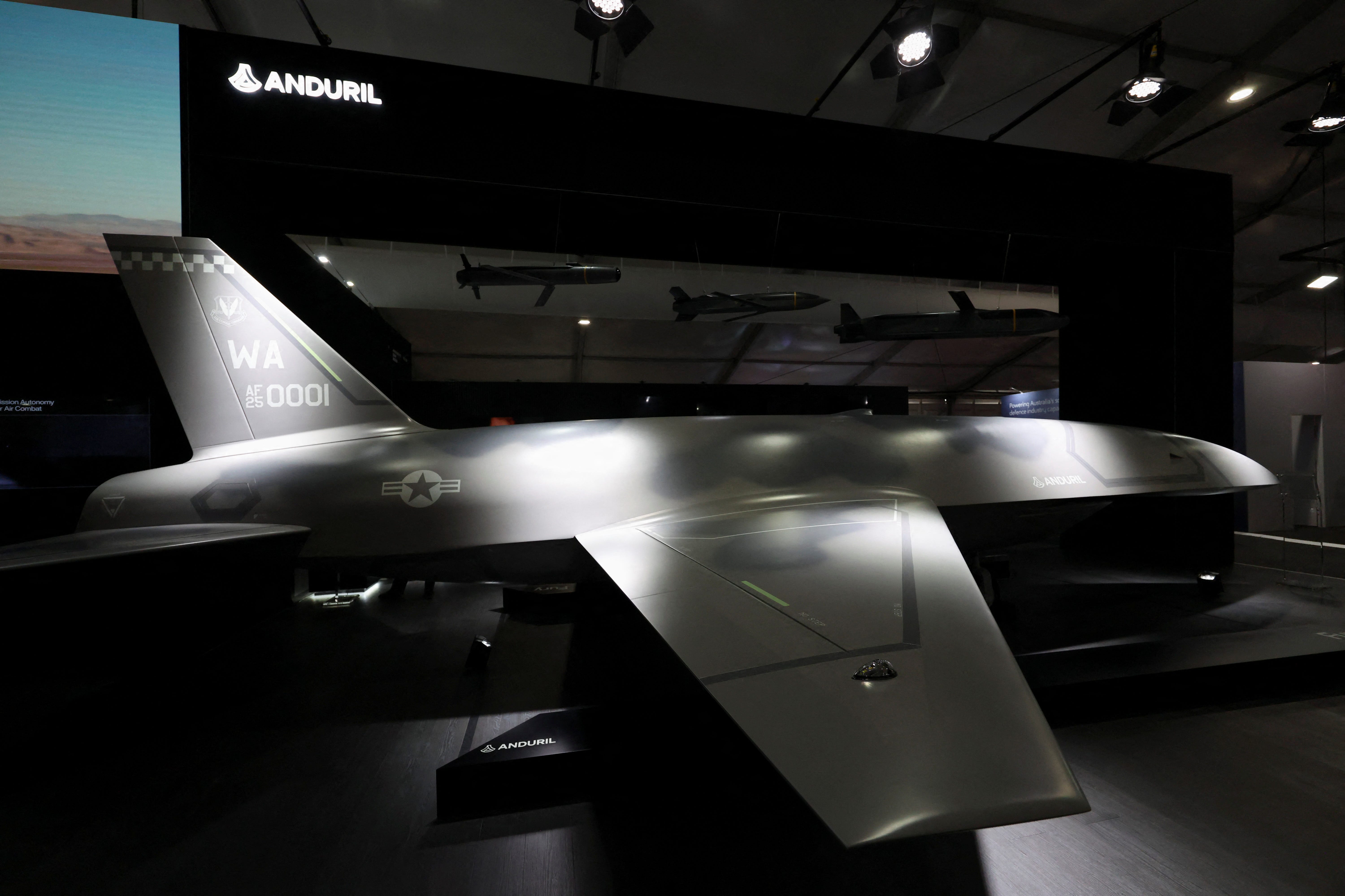 Anduril Fury autonomous air vehicle on display