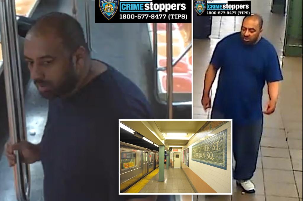 Sicko who forced man into lewd act on NYC subway seen in sinister finger-sniffing video as he remains on the loose